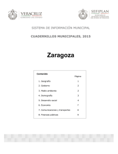 Zaragoza SISTEMA DE INFORMACIÓN MUNICIPAL CUADERNILLOS MUNICIPALES, 2015