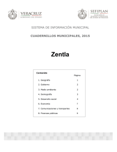 Zentla SISTEMA DE INFORMACIÓN MUNICIPAL CUADERNILLOS MUNICIPALES, 2015