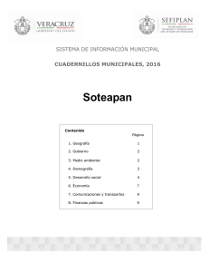 Soteapan SISTEMA DE INFORMACIÓN MUNICIPAL CUADERNILLOS MUNICIPALES, 2016