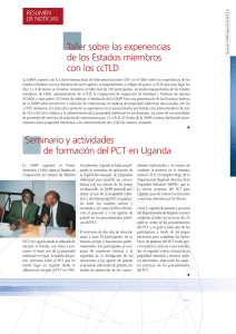 Seminario y actividades de formación del PCT en Uganda