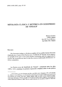 MITOLOGÍA CLÁSICA Y RETÓRICA EN GODOFREDO DE VINSAUF
