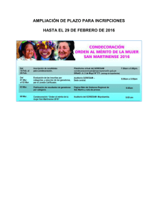 Proceso de condecoración "Orden al mérito de la mujer sanmartinense 2016" (2016-02-16)