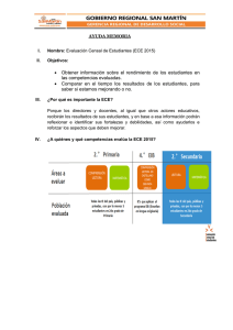 Evaluación Censal de Estudiantes - ECE 2015 (Ayuda memoria) (2015-11-09)