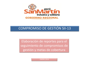 COMPROMISO DE GESTIÓN SII-13 Elaboración de reportes para el