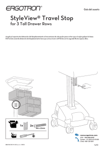StyleView® Travel Stop for 3 Tall Drawer Rows Guía del usuario