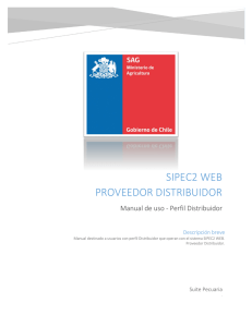 Manual de uso Módulo Proveedor/Distribuidor. Perfil Distribuidor