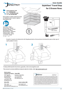 StyleView® Travel Stop for 3 Drawer Rows 1x User Guide