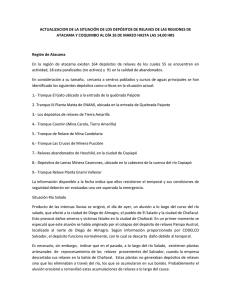 En el último informe de este 26 de marzo titulado “Actualización de la situación de los depósitos de relaves de las regiones de Atacama y Coquimbo”