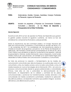 2. DIRECTIVA NACIONAL PLANES DE DESARROLLO y COMUNICACI N CIUDADANA y COMUNITARIA 21 nov 2011