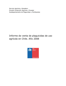 Declaración de venta de plaguicidas de uso agrícola año 2008