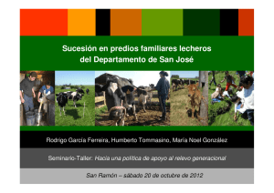 Presentación de Tommasino, García y González. Sucesión en predios familiares del departamento de San José