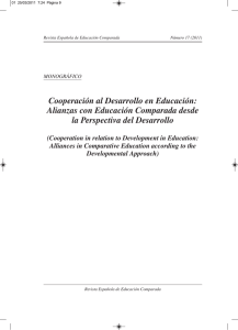Cooperación al Desarrollo en Educación: Alianzas con Educación Comparada desde
