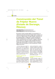Construcción del Túnel de Frijolar Nuevo (Estado de Durango, México)