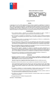 RESOLUCIÓN EXENTA Nº:3016/2016 APRUEBA  MONOGRAFÍA  DE  PROCESO  Y EXCLUYE  DEL 