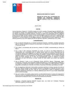 Resuelve causa rol 14137567/2014 en contra de Sociedad Agrícola UNAGRI Copiapó Ltda., rol interno N° 688