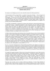 Decreto Indulgencias Domingo de la Divina Misericordia. (PDF)