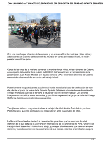 Con una marcha por el centro de la comuna  y... adolescentes de Catemu celebraron el día mundial en contra del...