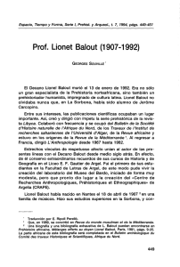 Prof. Lionet Balout (1907-1992)