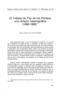 El Tratado de Paz de los Pirineos: una revisión historiográfica (1888-1988)*