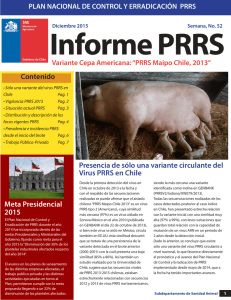 Actualización PRRS. Informe hasta semana 52