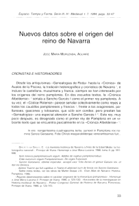 Nuevos datos sobre el origen del reino de Navarra