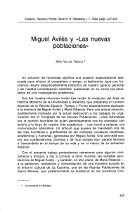 Miguel Aviles y «Las nuevas poblaciones»