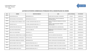 Patentes Comerciales emitidas año 2011