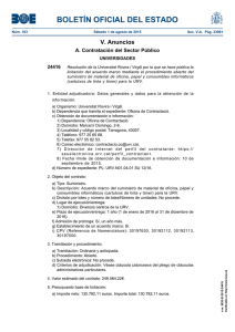 BOLETÍN OFICIAL DEL ESTADO V. Anuncios A. Contratación del Sector Público 24416