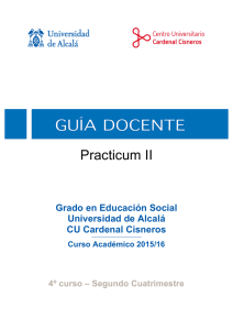 Practicum II  Grado en Educación Social Universidad de Alcalá