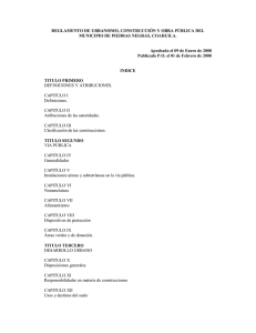 Reglamento de Urbanismo, Construcción y Obra Pública del Municipio de Piedras Negras