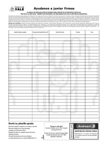 Formulario para recolectar firmas con respuesta postal paga
