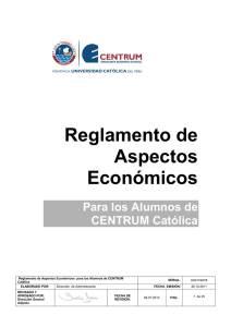 Reglamento de Aspectos Económicos para los Alumnos de CENTRUM Católica