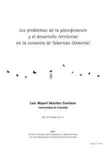Los problemas de la planificación y el desarrollo territorial en la comarca de Tabernas (Almería)