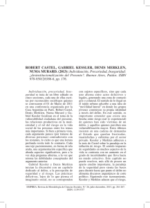 RobeRt Castel, GabRiel KessleR, Denis MeRKlen, nuMa MuRaRD. (2013): 978-950126586-6, pp. 176.