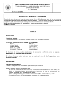 UNIVERSIDADES PÚBLICAS DE LA COMUNIDAD DE MADRID  INSTRUCCIONES GENERALES Y CALIFICACIÓN