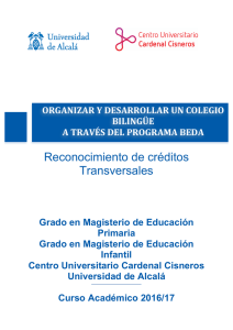 Organizar y desarrollar un colegio bilingüe a través del programa BEDA
