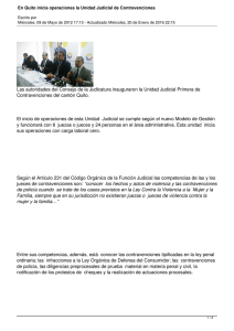 Las autoridades del Consejo de la Judicatura inauguraron la Unidad... Contravenciones del cantón Quito.
