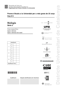 Districte Universitari de Catalunya Biologia Sèrie 2
