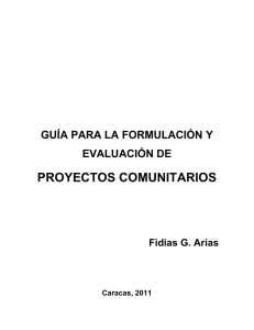 GUIA Proyetos Comunitarios (Fidias Arias)