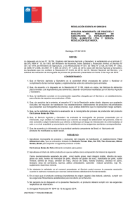 RESOLUCIÓN EXENTA Nº:2995/2016 APRUEBA  MONOGRAFÍA  DE  PROCESO  Y EXCLUYE  DEL 