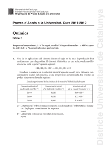 Química Proves dʼAccés a la Universitat. Curs 2011-2012 Sèrie 3