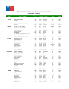 Registro Centros de Fumigación Brasil Temporada 2015 - 2016