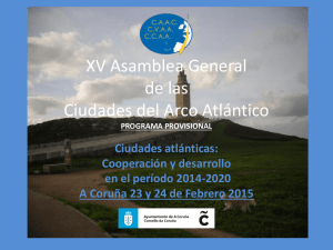 XV Asamblea General de las Ciudades del Arco Atlántico Ciudades atlánticas: