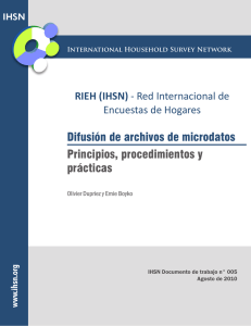 Difusión de archivos de microdatos - Principios, procedimientos y prácticas
