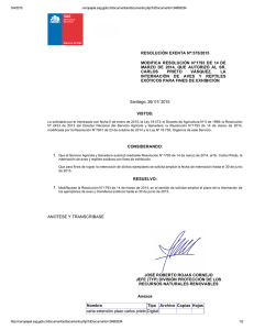 Modifica resolución N° 1793 de 14 de marzo de 2014, que autorizó al sr. Carlos Prieto Vásquez, la internación de aves y reptiles exóticos para fines de exhibición