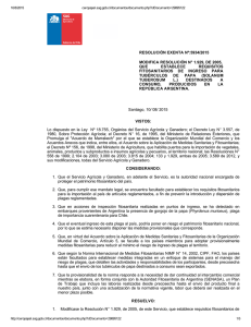 Modifica Resolución N° 1.929/2005, que establece requisitos fitosanitarios de ingreso para tubérculos de papa (solanum tuberosum l.) destinados a consumo, producidos en la Argentina.