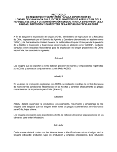 Protocolo de requisitos fitosanitarios para la exportación de longan