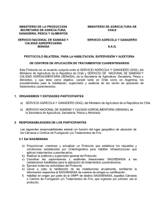 Protocolo bilateral para la habilitación, supervisión y auditoría de centros de aplicación de tratamientos cuarentenarios