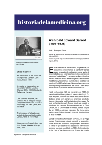 historiadelamedicina.org Archibald Edward Garrod (1857-1936) José L.Fresquet Febrer