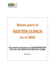 Acceda al documento 'Bases para la gestión clínica en el SNS'